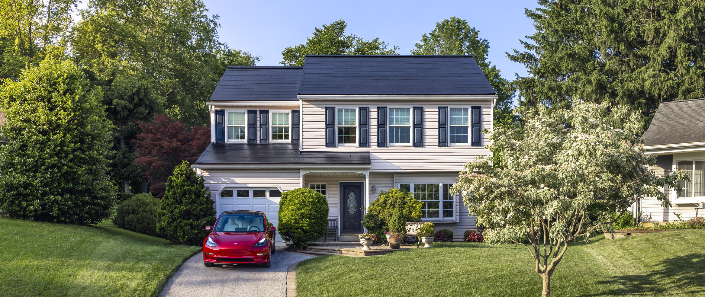 Home with Tesla Solar Roof